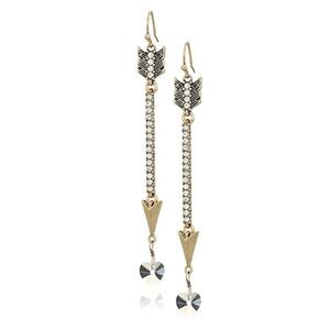 Betsy Johnson- Heart & Arrow earrings